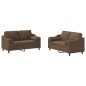 vidaXL Set di Divani 2 pz con Cuscini Marrone in Tessuto
