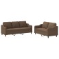 vidaXL Set di Divani 2 pz con Cuscini Marrone in Tessuto vidaXL Set di Divani 2 pz con Cuscini Marrone in Tessuto
