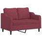 vidaXL Set di Divani 2 pz con Cuscini Rosso Vino in Tessuto vidaXL Set di Divani 2 pz con Cuscini Rosso Vino in Tessuto