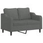 vidaXL Set di Divani 2 pz con Cuscini Grigio Scuro in Tessuto vidaXL Set di Divani 2 pz con Cuscini Grigio Scuro in Tessuto