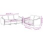vidaXL Set di Divani 2 pz con Cuscini Grigio Scuro in Tessuto vidaXL Set di Divani 2 pz con Cuscini Grigio Scuro in Tessuto