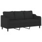 vidaXL Set Divani 2 pz con Cuscini Nero in Tessuto vidaXL Set Divani 2 pz con Cuscini Nero in Tessuto