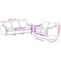 vidaXL Set Divani 2 pz con Cuscini Nero in Tessuto vidaXL Set Divani 2 pz con Cuscini Nero in Tessuto