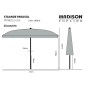 Madison Ombrellone Patmos Luxe Rettangolare 210x140 cm Grigio Talpa Madison Ombrellone Patmos Luxe Rettangolare 210x140 cm Grigio Talpa