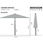 Madison Ombrellone da Giardino Paros II Luxe 300 cm Blu Zaffiro Madison Ombrellone da Giardino Paros II Luxe 300 cm Blu Zaffiro