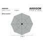 Madison Ombrellone da Giardino Paros II Luxe 300 cm Blu Zaffiro Madison Ombrellone da Giardino Paros II Luxe 300 cm Blu Zaffiro