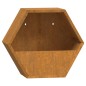 vidaXL Fioriere da Parete 2 pz Ruggine in Acciaio Corten 30x10x25 cm vidaXL Fioriere da Parete 2 pz Ruggine in Acciaio Corten 30x10x25 cm