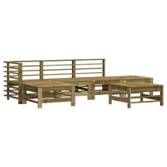 vidaXL Set Salotto da Giardino 6 pz in Legno Impregnato di Pino