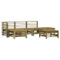 vidaXL Set Salotto da Giardino 6 pz in Legno Impregnato di Pino vidaXL Set Salotto da Giardino 6 pz in Legno Impregnato di Pino