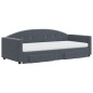 vidaXL Divano Letto Estraibile Cassetti Grigio Scuro 90x200cm Velluto vidaXL Divano Letto Estraibile Cassetti Grigio Scuro 90x200cm Velluto