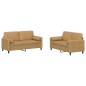 vidaXL Set di Divani 2 pz con Cuscini Marrone in Velluto vidaXL Set di Divani 2 pz con Cuscini Marrone in Velluto