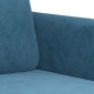 vidaXL Set di Divani 2 pz con Cuscini Blu in Velluto vidaXL Set di Divani 2 pz con Cuscini Blu in Velluto