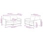 vidaXL Set di Divani 2 pz con Cuscini Blu in Velluto vidaXL Set di Divani 2 pz con Cuscini Blu in Velluto