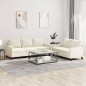 vidaXL Set di Divani 2 pz con Cuscini Crema in Velluto vidaXL Set di Divani 2 pz con Cuscini Crema in Velluto