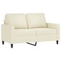 vidaXL Set di Divani 2 pz con Cuscini Crema in Velluto vidaXL Set di Divani 2 pz con Cuscini Crema in Velluto