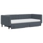 vidaXL Divano Letto Estraibile Cassetti Grigio Scuro 90x200cm Velluto vidaXL Divano Letto Estraibile Cassetti Grigio Scuro 90x200cm Velluto