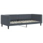vidaXL Divano Letto Estraibile Cassetti Grigio Scuro 90x200cm Velluto vidaXL Divano Letto Estraibile Cassetti Grigio Scuro 90x200cm Velluto