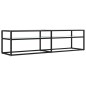 vidaXL Mobile Porta TV Marmo Bianco 160x40x40,5 cm in Vetro Temperato