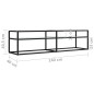 vidaXL Mobile Porta TV Marmo Bianco 160x40x40,5 cm in Vetro Temperato