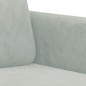 vidaXL Set di Divani 2 pz con Cuscini Grigio Chiaro in Velluto vidaXL Set di Divani 2 pz con Cuscini Grigio Chiaro in Velluto