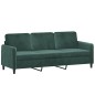 vidaXL Set di Divani 2 pz con Cuscini Verde Scuro in Velluto vidaXL Set di Divani 2 pz con Cuscini Verde Scuro in Velluto
