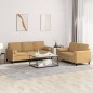 vidaXL Set di Divani 2 pz con Cuscini Marrone in Velluto vidaXL Set di Divani 2 pz con Cuscini Marrone in Velluto