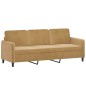 vidaXL Set di Divani 2 pz con Cuscini Marrone in Velluto vidaXL Set di Divani 2 pz con Cuscini Marrone in Velluto