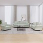 vidaXL Set di Divani 3 pz con Cuscini Grigio Chiaro in Velluto vidaXL Set di Divani 3 pz con Cuscini Grigio Chiaro in Velluto