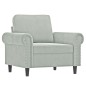 vidaXL Set di Divani 3 pz con Cuscini Grigio Chiaro in Velluto vidaXL Set di Divani 3 pz con Cuscini Grigio Chiaro in Velluto