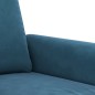 vidaXL Set di Divani 3 pz con Cuscini Blu in Velluto vidaXL Set di Divani 3 pz con Cuscini Blu in Velluto