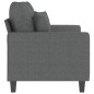 vidaXL Divano a 2 Posti Grigio Scuro 120 cm in Tessuto vidaXL Divano a 2 Posti Grigio Scuro 120 cm in Tessuto