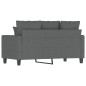 vidaXL Divano a 2 Posti Grigio Scuro 120 cm in Tessuto vidaXL Divano a 2 Posti Grigio Scuro 120 cm in Tessuto