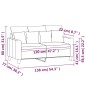vidaXL Divano a 2 Posti Grigio Scuro 120 cm in Tessuto vidaXL Divano a 2 Posti Grigio Scuro 120 cm in Tessuto