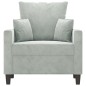 vidaXL Poltrona Grigio Chiaro 60 cm Velluto vidaXL Poltrona Grigio Chiaro 60 cm Velluto