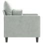 vidaXL Poltrona Grigio Chiaro 60 cm Velluto vidaXL Poltrona Grigio Chiaro 60 cm Velluto