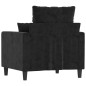 vidaXL Poltrona Nero 60 cm Velluto vidaXL Poltrona Nero 60 cm Velluto
