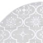 vidaXL Gonna Albero Natale Raffinata con Calza Bianca Tessuto 150 cm vidaXL Gonna Albero Natale Raffinata con Calza Bianca Tessuto 150 cm