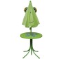 vidaXL Set da Bistrot da Giardino per Bambini con Ombrellone Verde