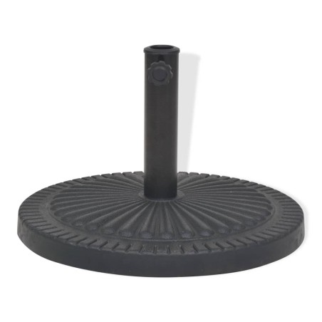 vidaXL Base per Parasole Circolare in Resina Nera 29 kg