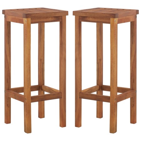 vidaXL Sgabelli da Bar 2 pz in Legno Massello di Acacia