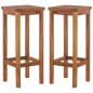 vidaXL Sgabelli da Bar 2 pz in Legno Massello di Acacia