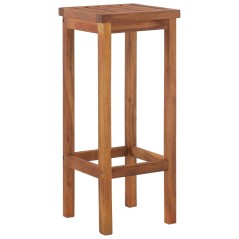 vidaXL Sgabelli da Bar 2 pz in Legno Massello di Acacia