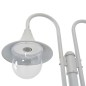 vidaXL Lampione da Giardino E27 220 cm Alluminio 2 Lampade Bianco vidaXL Lampione da Giardino E27 220 cm Alluminio 2 Lampade Bianco