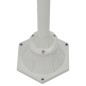 vidaXL Lampione da Giardino E27 220 cm Alluminio 2 Lampade Bianco vidaXL Lampione da Giardino E27 220 cm Alluminio 2 Lampade Bianco
