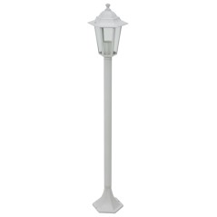 vidaXL Lampioni da Giardino 6 pz E27 110 cm in Alluminio Bianco