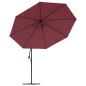 vidaXL Ombrellone a Sbalzo Palo in Alluminio 350 cm Rosso Bordeaux vidaXL Ombrellone a Sbalzo Palo in Alluminio 350 cm Rosso Bordeaux