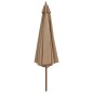 vidaXL Ombrellone da Esterni con Palo in Legno 350 cm Grigio Talpa vidaXL Ombrellone da Esterni con Palo in Legno 350 cm Grigio Talpa
