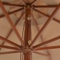 vidaXL Ombrellone da Esterni con Palo in Legno 350 cm Grigio Talpa vidaXL Ombrellone da Esterni con Palo in Legno 350 cm Grigio Talpa