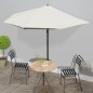 vidaXL Ombrellone da Balcone Palo in Alluminio Sabbia 300x155cm a Metà vidaXL Ombrellone da Balcone Palo in Alluminio Sabbia 300x155cm a Metà