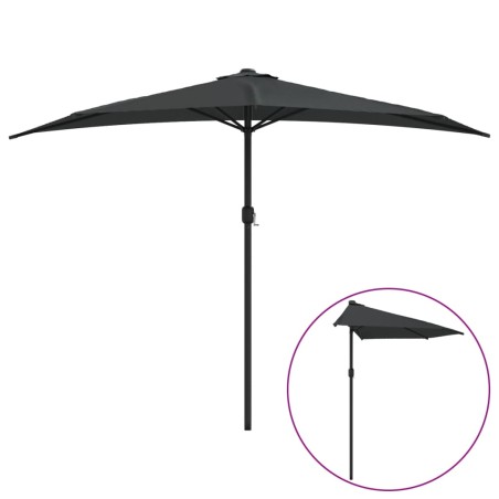 vidaXL Ombrellone Balcone Palo Alluminio Antracite 300x155 cm a Metà